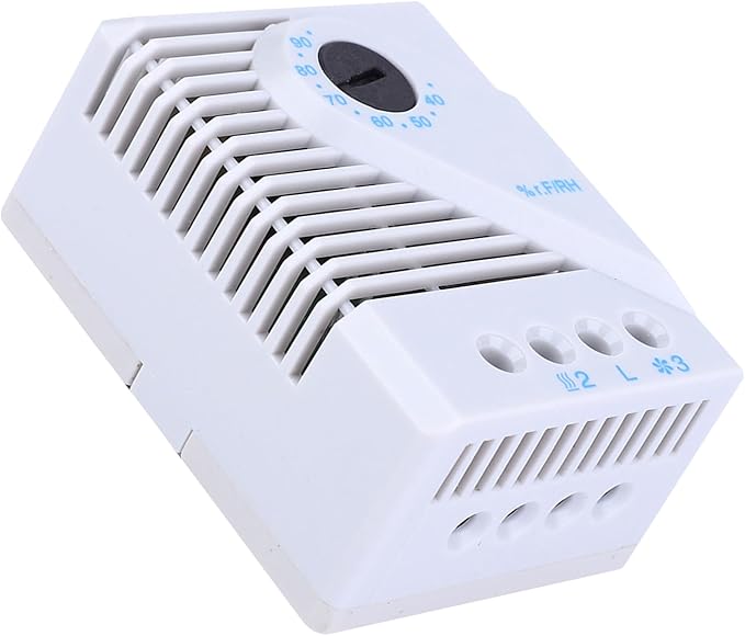 Hapivida Mechanical Humidity Controller Hygrostat, MFR012 23 Pole Terminal 35mm Rail Mount PC Material Case with HeatResistant High Impact for Fan Heater TV Cabinet Humidity Contro - Image 9