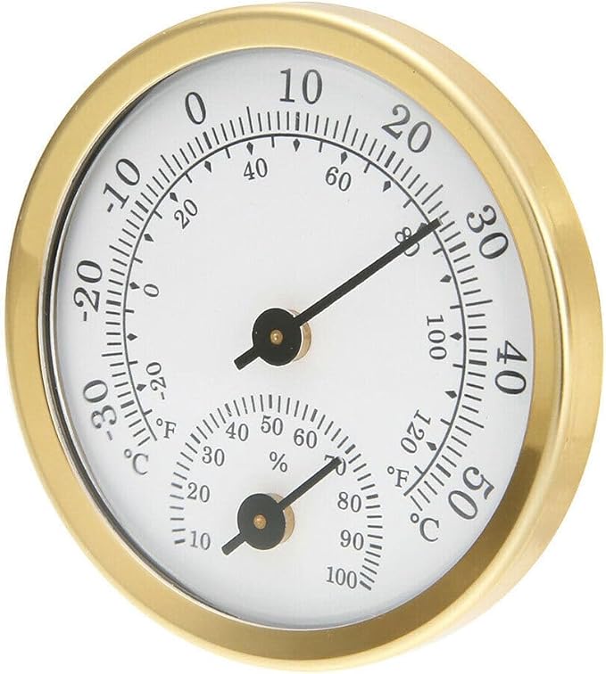 TEAMWILL Mini Analog Thermometer Hygrometer Humidity Meter Room Indoor Temperature, 2 in 1 Indoor Outdoor Temperature Humidity Monitor Gauge (4) - Image 4