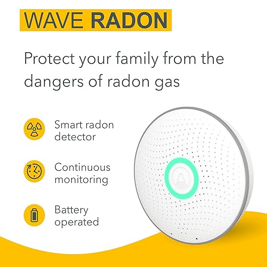 Airthings 2950 Wave Radon - Smart Radon Detector with Humidity & Temperature Sensor – Easy-to-Use – Accurate – No Lab Fees – Battery Operated - Free App - Image 2