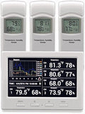 Ambient Weather WS-3000-X3 Thermo-Hygrometer Wireless Monitor w/ 3 Remote Sensors - Logging, Graphing, Alarming, Radio Controlled Clock by AmbientWeather