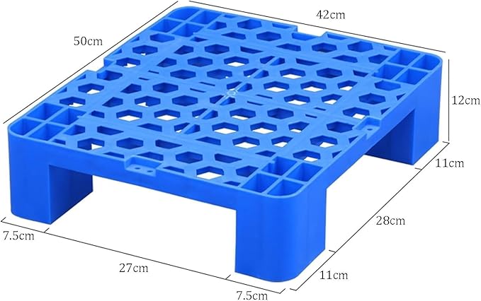 LNNW Plastic Pallet, Storage Rack, Waterproof Sturdy Grill, Moisture Barrier, Portable Floor Pallets for Garage Supermarket Basement(50x42x12cm) - Image 6