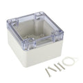 ABS Plastic Junction Box, Dustproof Waterproof IP65 Electrical Box - Universal Project Enclosure Grey, with PC Transparent/Clear Cover 3.3"x3.2"x2.2"(83mm x 81mm x 56mm) by AWCLUB