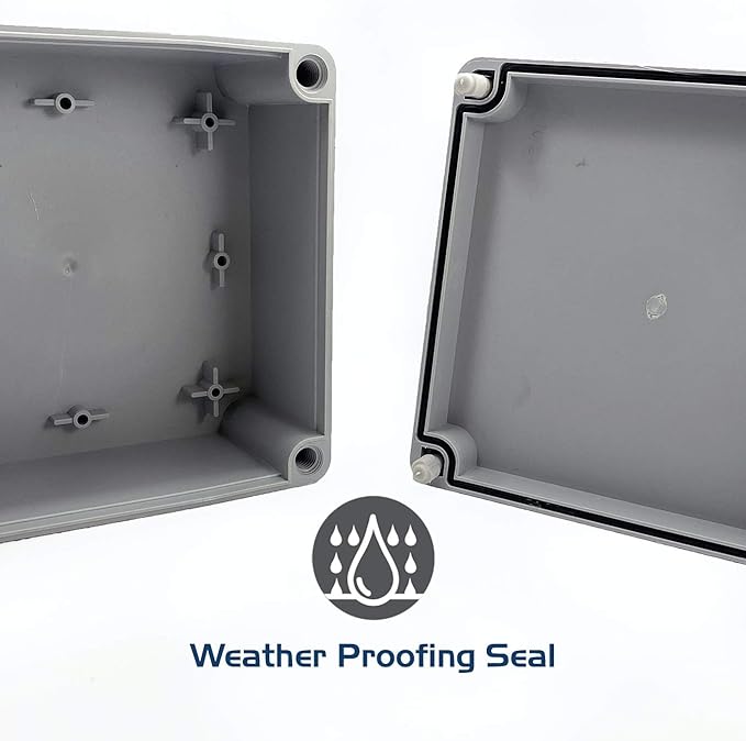 Co. 10" x 8" x 4" Weather & Dust Proof IP65 PS Plastic Universal Electrical Junction Conduit Box and DIY Project Enclosure, Use for Outdoor and Indoor (1 Pack) - Image 7