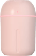 Mini USB Humidifier - Large Capacity, Ultra-Quiet 20dB, 2 Modes (Continuous/Intermittent) with Anti-Dry Burn & Night Light, Nano Mist for Room/Car/Office Desk (<10㎡) (Pink, 330ml) by Unknown
