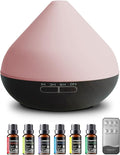 550ml Large Capacity Diffuser with Essential Oils, Aromatherapy Ultrasonic Air Humidifier for Bedroom, 7 LED Lights, Timer and Waterless Auto-Off for Home Decor Gift,Office Spa by Unknown