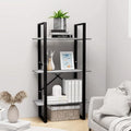 Grey 3-Tier Industrial Storage Shelf 11.8x23.6x41.3 in Matte Engineered Wood & Metal Frame Narrow Bookcase for Living Room Bedroom Office Organization by Unknown