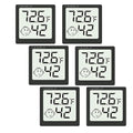 Mini Humidity Meter Hygrometer 6 Pack Room Thermometer Indoor Digital Temperature and Humidity Monitor (Black) by Unknown