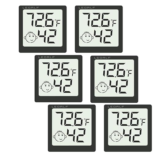 Mini Humidity Meter Hygrometer 6 Pack Room Thermometer Indoor Digital Temperature and Humidity Monitor (Black) by Unknown