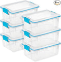 Sterilite 6-Pack Gasket Box, Weather-Resistant Storage Bins with Latching Lids, 12 Quart - Heavy-Duty Organizing Containers for Closet, Bathroom, and Office by Sterilite