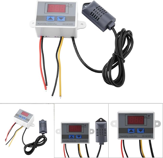 FTVOGUE XH-W3005 Digital Humidity Controller Humidity Controller Humidity Control Switch 0~99%RH 12V 24V 220V[220V] Temperature and Humidity Sensor - Image 6