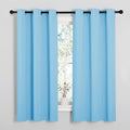 NICETOWN Light Blue Curtains for Nursery, Thermal Insulated Grommet Room Darkning Curtain Panels for Bedroom/Living Room, Privacy Drapes for Classroom(1 Pair, W42 x L63 inches, Blue) by NICETOWN
