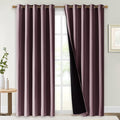 NICETOWN 100% Blackout Window Curtain Panels, Cold and Full Light Blocking Drapes with Black Liner for Nursery, 84 inches Drop Thermal Insulated Draperies (Dry Rose, 2 PCs, 70 inches Wide Each Panel) by NICETOWN