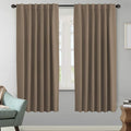 H.VERSAILTEX Blackout Curtains Thermal Insulated Window Treatment Panels Room Darkening Blackout Drapes for Living Room Back Tab/Rod Pocket Bedroom Draperies (2 Panels, Macchiato, 52 x 72 Inch) by HVERSAILTEX