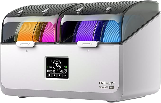 Creality Filament Dryer Box 4 Spools, Space Pi X4L Filament Storage Box, 200W PTC Heats Up to 75°C, Fast Drying Dual Heating Chambers, Moisture-Free Storage, for PLA, PETG, TPU, ABS by Comgrow