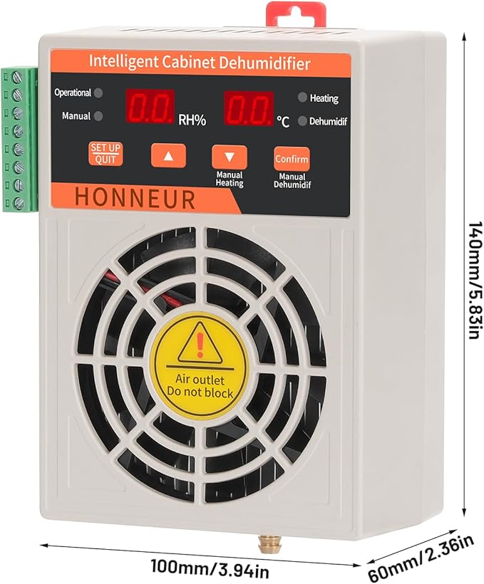 Fully automatic mini dehumidifier and constant humidity device 60W - suitable for distribution cabinets, planting tents, etc. (AC/DC 24~36V) - Image 8
