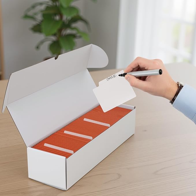 Bulk 1200 Capacity Trading Cards Storage Box, in Total 25 Pack All White Cardboard Shipping Boxes for 30000 Count 12pt 2.5x3.5 inch Cards or Sleeved Cards - Image 3