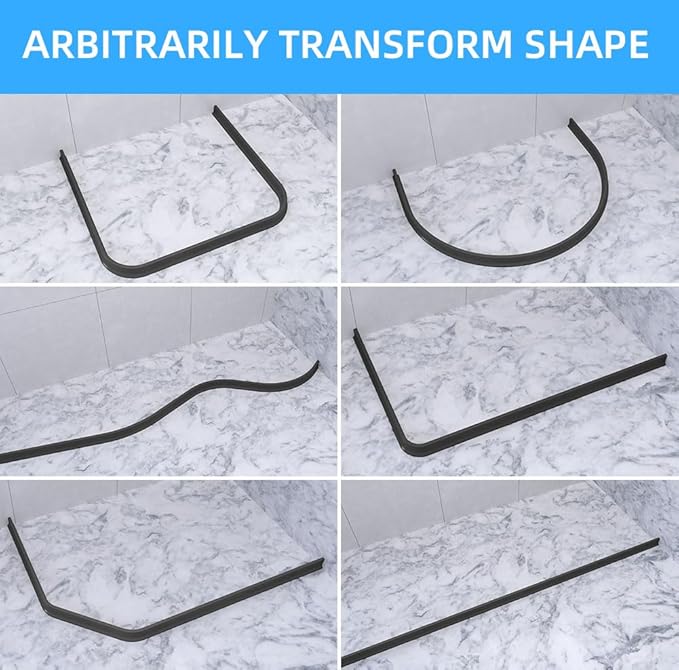 Duzzy 98 Inch Collapsible Shower Water Dam Shower Stopper Barrier and Retention System and Keeps Water Inside Threshold Dry and Wet Separation Suitable for Bathroom and Kitchen - Image 6