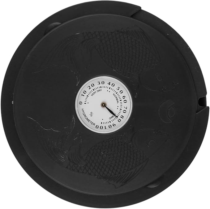Guitar Humidifier Anti Drying, Acoustic Guitar Sound Hole Humidifier with Hygrometer, Precise Humidity Measurement Tool for Wood Protection, Portable Guitar Care Accessory (Black) by Unknown