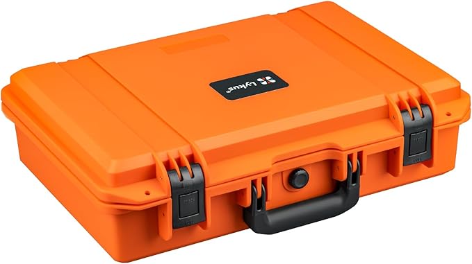Lykus HC-4410 Waterproof Hard Case with Customizable Foam Insert, Interior Size 17.32x11.42x4.72 in, Suitable for up to 16" laptop,Starlink Mini,keyboard,drill,audio mixer,mic,flashlight,and more by Lykus