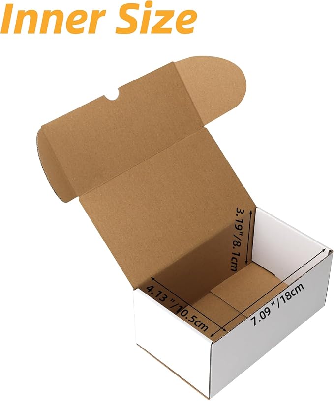 Bulk 200 Capacity Card Toploaders Storage Box, in Total 25 Pack Brown White Cardboard Shipping Boxes for 5000 Count 35pt 3x4 inch Toploaders or Toploaded Cards - Image 2