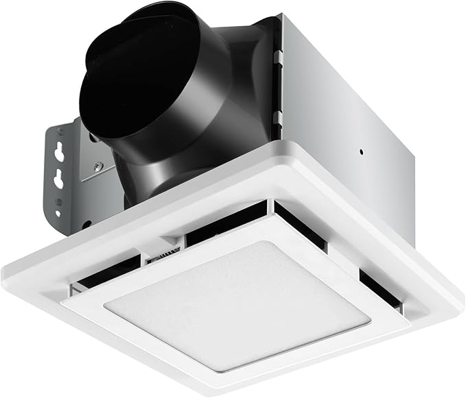 Bathroom Exhaust Fan with Light 110 CFM Quiet 6500K 800LM Household Ventilation Fan Light Combo, Energy Saving Ceiling Mount Bathroom Air extractor, Multipurpose Bath Extractor Easy to Install - Image 8