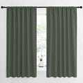 NICETOWN Bedroom Curtains Blackout Draperies - All Season Thermal Insulated Solid Rod Pocket Top Blackout Curtains/Drapes for Kid's Room (Dark Mallard, 1 Pair, 62 x 63 Inch) by NICETOWN