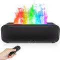 Essential Oil Diffuser, 250ml Flame Oil Diffuser - Aromatherapy Humidifier, Sound Activated Flame Effect, Rainbow Flame, Music Sync, Remote Control - Perfect for Bedroom Home Office Yoga (Black) by SENMUL