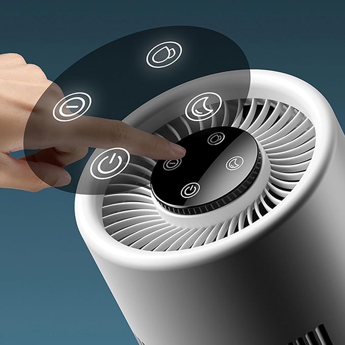 2 in 1 Air Purifier and Humidifier, 5W 4L Water Tank Quiet Humidifier, USB Desktop Air Purifier for Office Bedroom Nursery Pet Dander, Dust, Smoke, Pollen, Odors - Image 3
