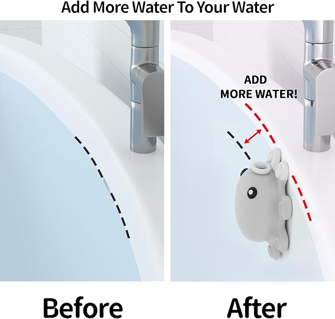 Abalter Bathtub Overflow Drain Cover Tub - Silicone Bathroom Cover, Bath Spa Accessories, Adds Inches of Water for Deeper&Warmer Bath，Grey Gray (ABCVXZY-Grey) - Image 3