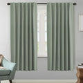 H.VERSAILTEX Blackout Curtains Thermal Insulated Window Treatment Panels Room Darkening Blackout Drapes for Living Room Back Tab/Rod Pocket Bedroom Draperies (2 Panels, Cyan, 52 x 72 Inch) by HVERSAILTEX