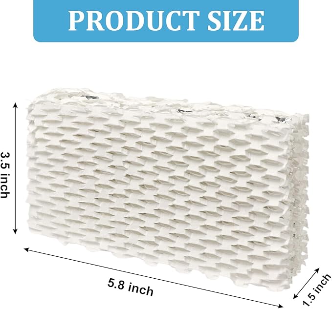 DFD 4-Pack WF813 Humidifier Filter Compatible with Equate Eqwf813 Eq-2119-Ul,Replacement for ReliOn RCM-832,RCM-832N and ProCare PCWF813 Cool Mist Humidifiers Wick Filters - Image 2
