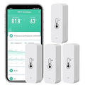 4-Pack WiFi Temperature Humidity Sensor: Wireless Temperature Humidity Monitor with App Alert, Free Data Storage Export, Smart Indoor Thermometer Hygrometer Compatible with Alexa Google Assistant by SENCKIT
