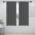 Easy-Going Rod Pocket Blackout Curtains for Bedroom, Room Darkening Window Curtains for Living Room, Thermal Insulated Noise Reduction Solid Window Drapes, 2 Panels(34x63 in, Grey) by Easy-Going