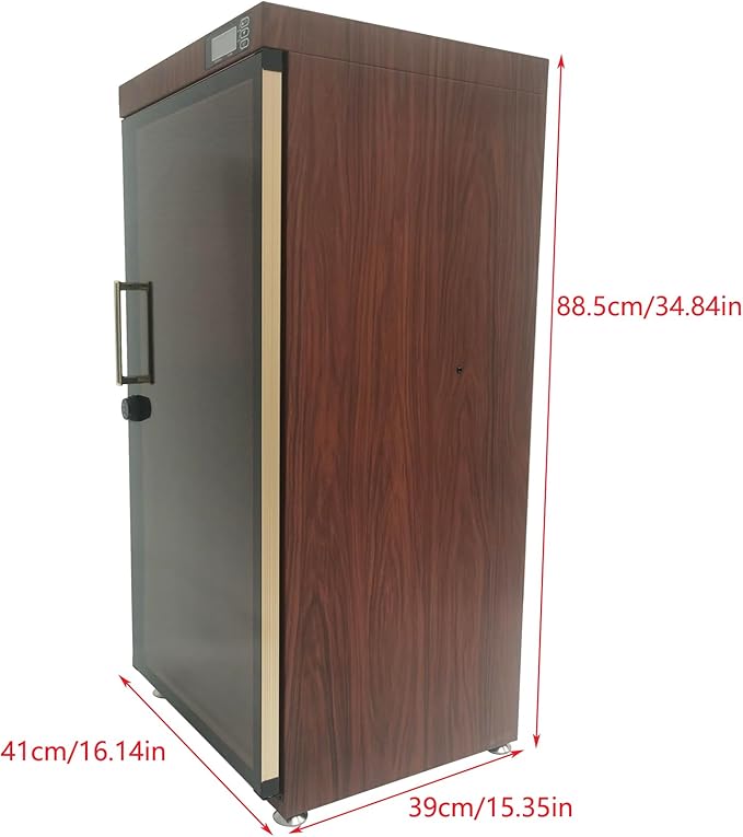 Electronic Dehumidifying Dry Cabinet Box, 110V Musical Instrument Storage Cabinet, 35-60% RH Humidity Control for Bass, Violin, Guitar, with Lockable Door and Instrument-Specific Interior - Image 8