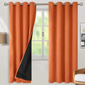 BGment Thermal Insulated 100% Blackout Curtains 72 Inch Length 2 Panels, Total Light Blocking Curtains for Bedroom, Grommet Window Drapes with Thick Black Liner, 52 Inch Wide Each Panel, Burnt Orange by BGment