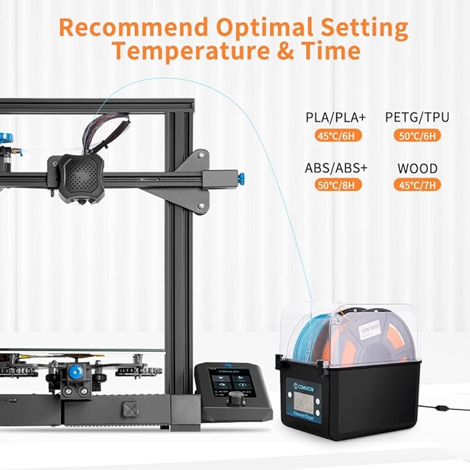 Comgrow Filament Dryer, Upgraded Filament Dry Box, Large-Capacity 3D Filament Dehydrator for 2KG Filament, Compatible with 1.75mm, 2.85mm Filament and PLA PETG TPU ABS Material - Image 5