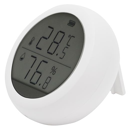 Temperature Humidity Sensor Wireless Zigbee Smart Home Monitoring Device with LED Display for Home Office Indoor Environment PC Material 6x6x2.5cm - Image 6
