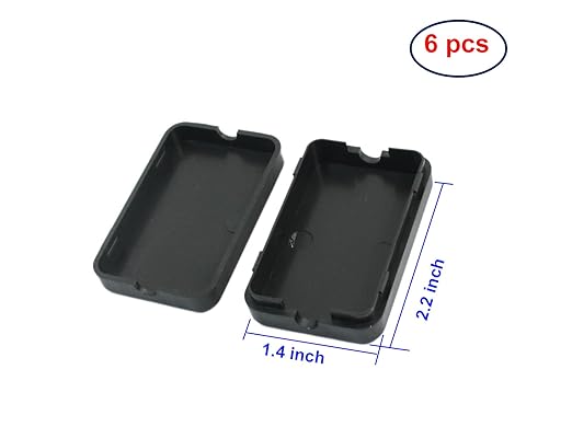 YXQ 55x35x15mm Waterproof Electric Project Case Junction Box with Cover Black Plastic, 6-Pack - Image 2