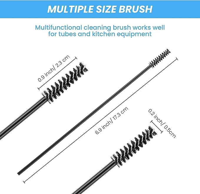 Hummingbird Feeder Cleaning Brush Mini Nylon Brush Set Brush Cleaner for Baby Bottles, Tubes, Jars, Bird Feeder (12 Pieces) - Image 2