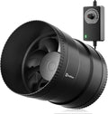 Hon&Guan 6 Inch Inline Booster Duct Fan with Speed Controller - 345 CFM Airflow with 19.2W Ultra-Low Power and Low Noise by HonGuan