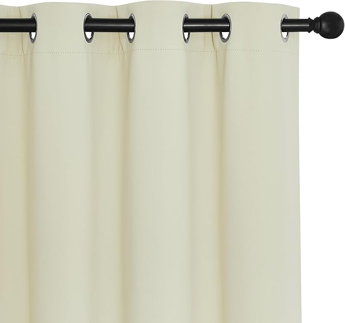 NICETOWN Blackout Curtains & Drapes - Privacy Thermal Efficiency Backdrop Curtains for Bedroom Room Divider Living Room Patio Sliding Glass Door, Wide 80 x Long 144 inch, Beige, 1 Panel - Image 7