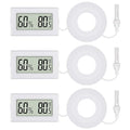 3Pcs Mini Digital Thermometer Hygrometer with Probe Electronic Temperature Humidity Gauge Meters Indoor LCD Display Fahrenheit for Humidors,Greenhouse,Garden,Incubator Reptile Terrarium by Unknown