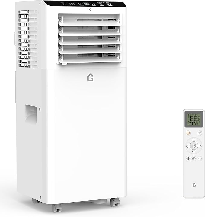 GarveeHome Portable Air Conditioner, Energy Efficient 8000 BTU AC, Window Kit & Remote, 24H Timer, Portable Air Conditioner with Vent. by GarveeHome