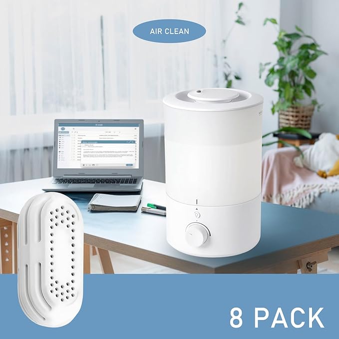 8-Pack Humidifier Water Softener Cleaning Demineralization Cartridge Compatible with All LEVOIT Top Fill Humidifiers, Calcium and Magnesium Ion Softening - Image 7