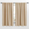 NICETOWN Window Treatment Curtains Room Darkening Drapes - (Biscotti Beige Color) 52 Width x 54 Drop Each Panel, 2 Panels Set, Curtains and Draperies for Kitchen by NICETOWN