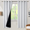 BGment Greyish White 100% Blackout Curtains for Living Room 72 Inch Length 2 Panels, Thermal Insulated Full Light Blocking Energy Save Window Drapes for Nursery Bedroom Darkening, 46 Inch Wide Each by BGment