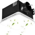 VEVOR Bathroom Exhaust Fan with LED Light, 80 CFM 4000K Bathroom Vent, 1.5 Sones Low-Noise, Premium Motor Ceiling Fan for Laundry Room, Storage Room, Home Ventilation, White by VEVOR
