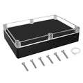 LeMotech Electrical Box Clear Cover Project Box IP65 Waterproof Junction Box ABS Plastic Case Universal Enclosure for Electronics, Black 10.3"x 7.1"x 2.3"(263x182x60mm)(Pack of 1) by LeMotech