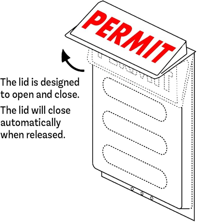 Mediz Outdoor Permit Brochure Box - Easy to Use Take One Document Holder Can Hold 200, 8.5 x 11 Documents, Flyers & Brochures or Other Outdoor Marketing Needs (1) (PERMIT - Box, Pack of 1) - Image 5