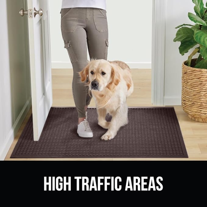 GORILLA GRIP Front Door Mat, 35x23, Indoor Outdoor Ultra Absorbent HydroAbsorb Doormat, Absorbs Up to 5.7 Cups of Water, Stain and Fade Resistant, Rubber Backing Doormats, Captures Dirt, Coffee - Image 7